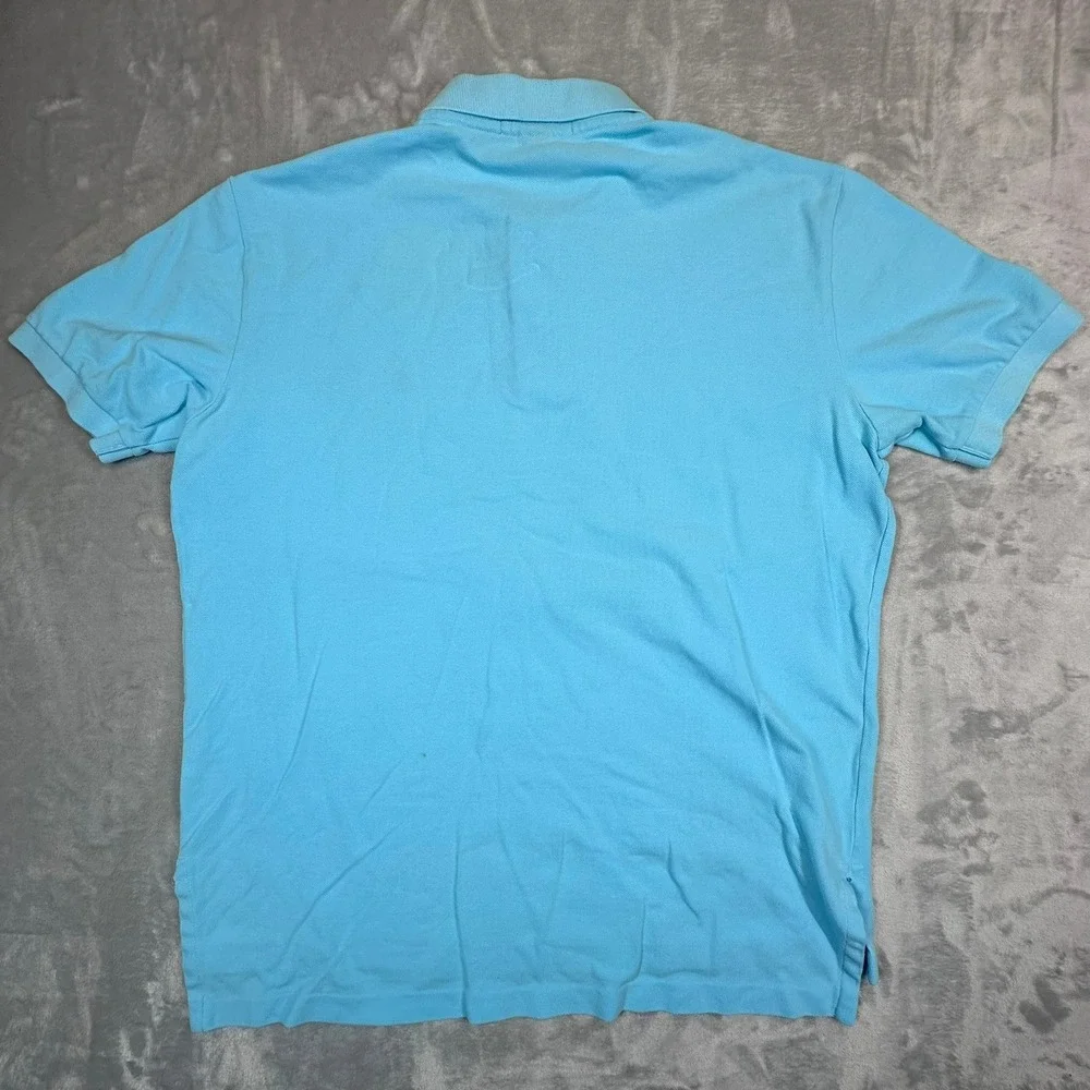Polo Ralph Lauren Polo Shirt Mens L Blue Short Sleeve Pique Pony Logo Classic